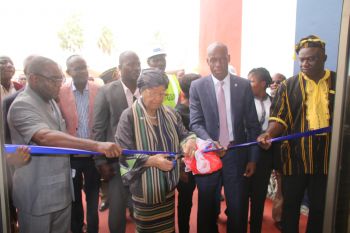 President Sirleaf cuts ribbon to newly renovated LBS